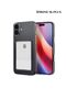 Card Case with Camera Protection Transparent Card Holder Compatible with iPhone 16 Plus