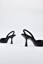 Women's Black Stone Detailed Fabric Evening Stiletto Heeled Shoes - 3