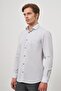 Gray Long Sleeve Pattern Half Italian Pocket Cotton Classic Comfort Fit Shirt 1004245174 - 3