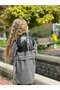 Girl's 3-Piece Leather Detailed Coat Leather Pants and Badi Set - 2