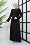 حجم كبير تطريز مفصل أسود Ferace SS2032 - 3