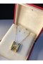 Balloon letter h necklace stainless steel yellow color • in illuminated box • for lover • for wife • for mother necklace - 3