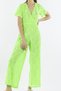 Women's Pareo Jumpsuit Beach Dress Neon Lace Green - 4