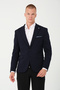 Men's Slim Fit Blazer Jacket Navy Blue - 3