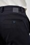 Men's Dark Navy Blue Cotton Slim Fit Chino Trousers with Side Pockets 1003245150 - 6