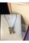 Balloon k letter necklace stainless steel yellow color • in illuminated box • for lover • for wife • for mother necklace - 2