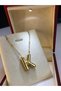 Balloon k letter necklace stainless steel yellow color • in illuminated box • for lover • for wife • for mother necklace - 4