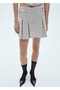 Tweed Miniskirt with Buttons
