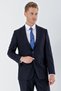 Navy Blue Mono Collar 6 Drop Comfort Fit Full Lining Flexible Suit 1001240010 - 2