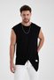 Asymmetric Cut Zero Sleeve T-Shirt Oversize Filthy Cut - 5