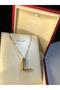 Balloon letter l necklace stainless steel yellow color • in illuminated box • for lover • for wife • for mother necklace - 2