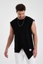 Asymmetric Cut Zero Sleeve T-Shirt Oversize Filthy Cut - 4
