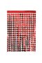 Red Color Heart Shaped Metalized Fringed Backdrop Curtain Decoration - 3