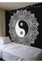 Mandala Yin Yang Floral Yoga Wall Cover Stylish Wall Tapestry Wall Decoration Decorative Wall Art