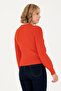 Women's Orange Crew Neck Sweater 50270430-Vr181 - 5