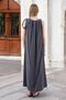Women's Anthracite Shoulder Tie Dress - 4