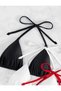 Red Black White Set of 3 Bikini Top - 2