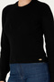 Women's Black Crew Neck Sweater 50270430 -Vr046 - 6