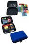 Pen Holder Bag, Hard Cover, Blue Color, Multi-Compartment, 3 Color Options - 5