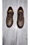 New Collection Genuine Crazy Leather Dark Sand Winter Men's Leather Sneakers - 8