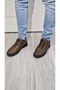 New Collection Genuine Crazy Leather Dark Sand Winter Men's Leather Sneakers - 4