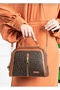 Justpolo Women's 4 Compartment Brown Adjustable Long Strap Hand and Shoulder Bag Tm1137 - 4