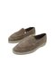Real Leather Beige Suede Winter Casual Women's Shoes Loafer - 4