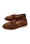 Genuine Leather Tan Suede Women's Shoes - 4