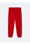 بدلة رياضية حمراء بقصة عادية مع شعار "Jogger" - 2