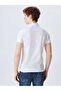 Polo Neck Basic Short Sleeve Regular White T-Shirt - 3