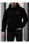 Paris Front Printed Black Oversize Hoodie Sweatshirt Hoodie