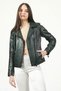 Yb2164 Real Leather Women's Coat Green - 2
