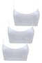 Girl's 3-Padded Cotton Thin Strap Bustier Daily Practice Bra - 2