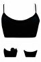 Girl's 3-Padded Cotton Thin Strap Bustier Daily Practice Bra - 3