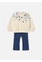 Baby Girl Blouse and Leggings Set Navy Blue 2707