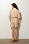 Ecru Belted Shorts Jumpsuit - 4