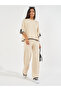 Wide Leg Casual Knit Pants with Contrast Trim - 2