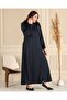 Women's Hijab Clothing Top Coat Full Length Zippered Large Size Top Coat - 6