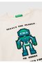 Boy's Ecru Printed Crew Neck Long Sleeve T-Shirt - 3