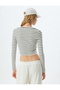 Long Sleeve Striped Crop 2-Piece T-Shirt Set - 6