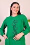 Hijab Ayrobin Double Suit Large Size Tunic Trousers Women's Green - 3