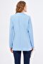 Women's Baby Blue Single Button Blazer Jacket ARM-20K001020 - 4