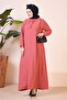 Hijab Comfortable Fit Women's Large Size Dress Viscose Dried Rose - 5