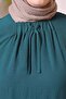 Viscose Plus Size Dress Large Size Women's Clothing Emerald Green - 3