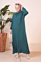 Viscose Plus Size Dress Large Size Women's Clothing Emerald Green - 4