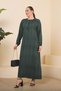 Women's Hijab Dress Mother Large Size Dress Maxi Emerald Green - 5