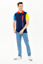 Men's Navy Blue Polo Neck T-Shirt 50263442 -Vr033 - 4