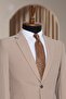 Brown Pocket Detail Italian Style Slim Fit Men's Blazer Jacket - 2