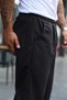 Black Loose Fitting Straight Leg Unisex Compact Combed Fabric Tracksuit - 6