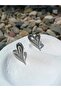 Heart Patterned Curved Stud Earrings - 2